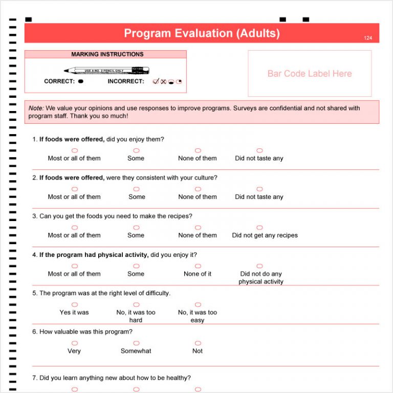 Program Evaluation for Adults (124) SNAPEd at Michigan Fitness