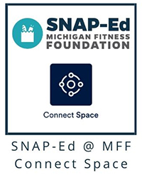 Michigan Fitness Foundation and Connect Space logos